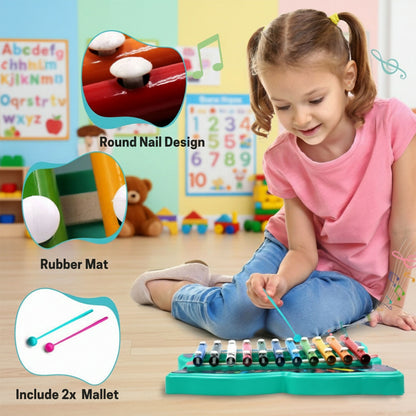 Butterfly Xylophone – Colorful 12-Tone Learning Toy with Dual Mallets
