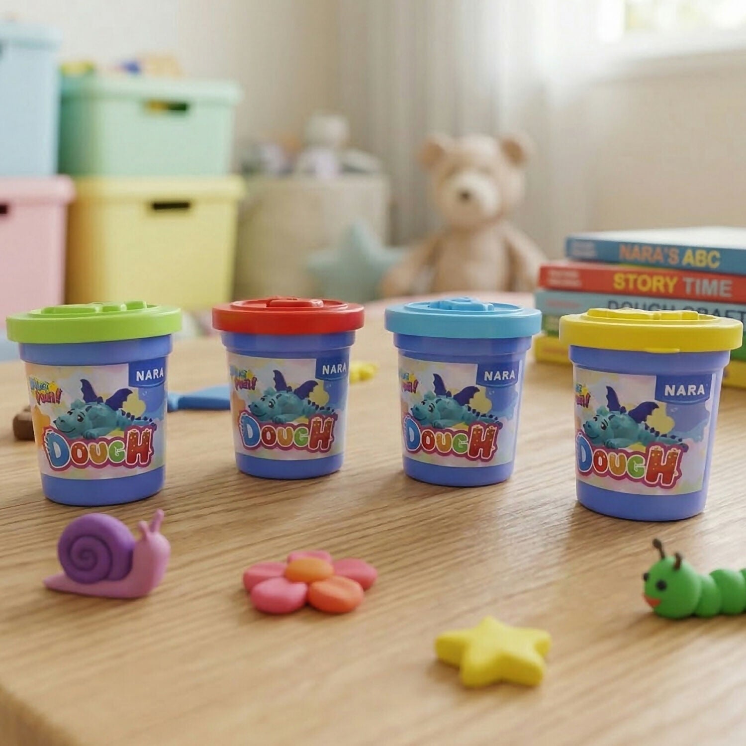 NARA Kids Soft Colorful Dough Clay Set for Creative Play and Learning Activity Kit