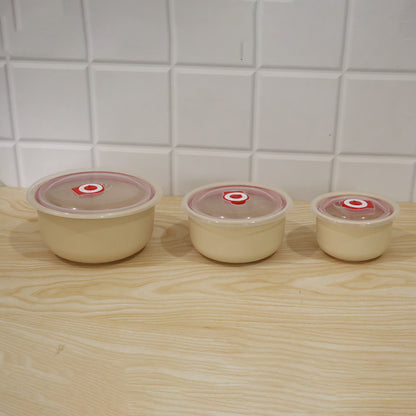 Multipurpose Plastic Bowl Set with Vented Lids for Kitchen Storage (3 Pc Set)