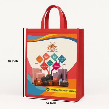 Sun Bags Reusable Shopping Bag – Eco-Friendly Non-Woven Carry Bag with Handle | Durable Multi-Purpose Tote for Travel, Groceries (Multicolor)