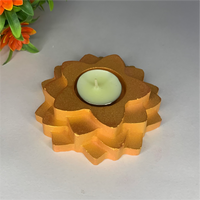 Handmade Flower 4-Step Diya – Rose Gold | Layered Tealight Holder for Diwali, Pooja & Home Décor | Unique Festival Gift Item
