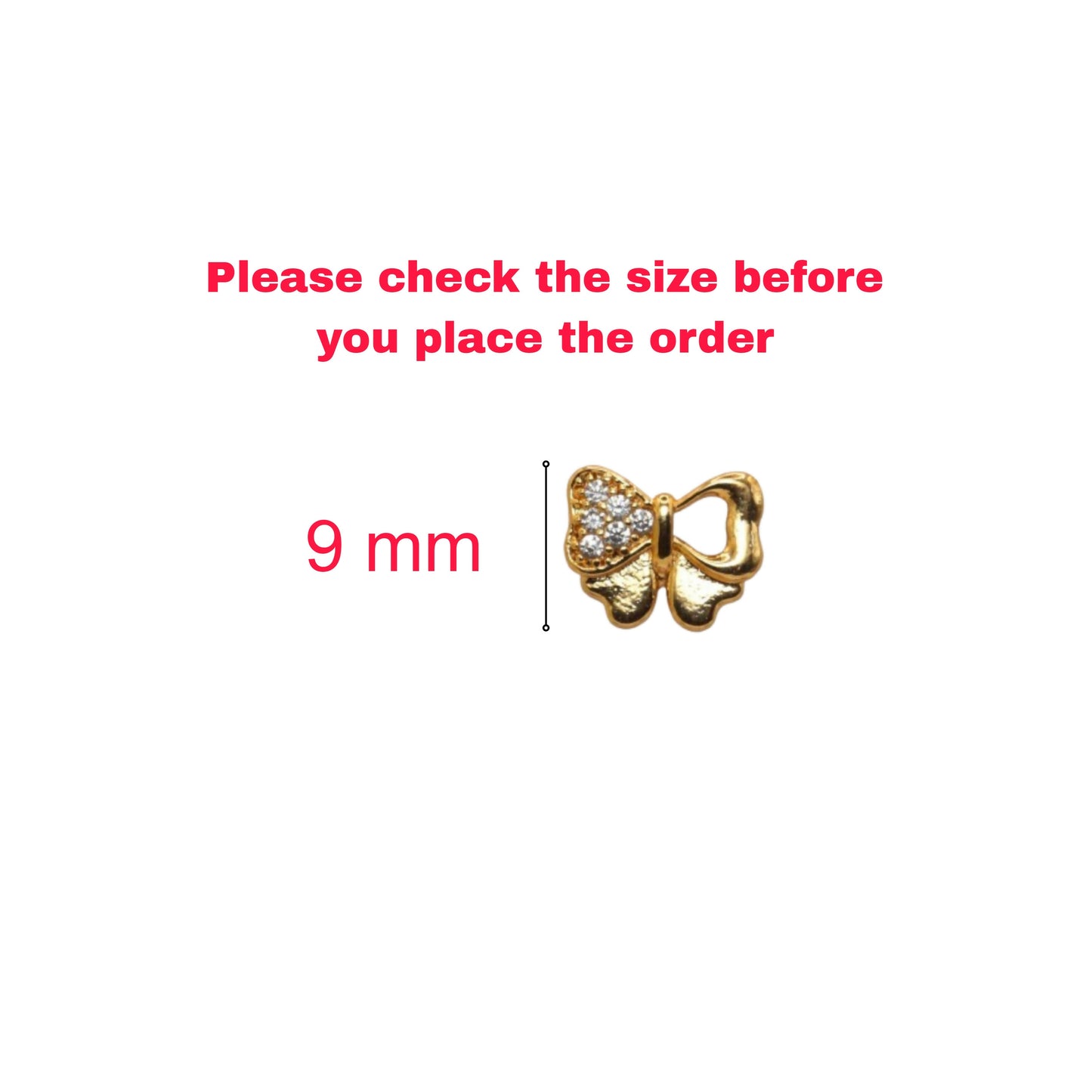 Dainty Gold Plated Butterfly Stud Earrings with AD for women & girls