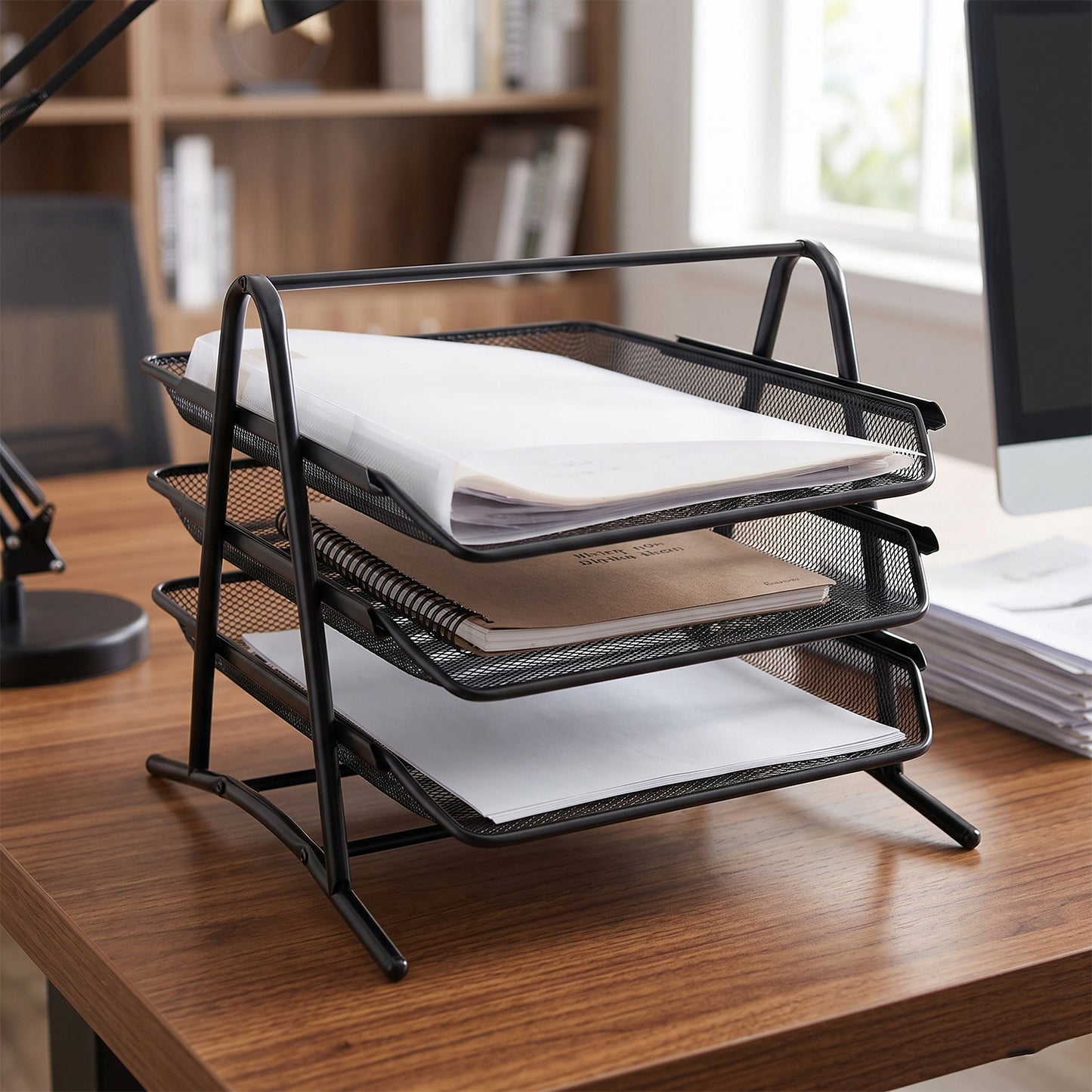 Heavy Duty Metal 3-Tier Organizer Rack for Office & Home