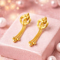 Golden Drop Earrings – Lightweight Stylish Party Wear for Women