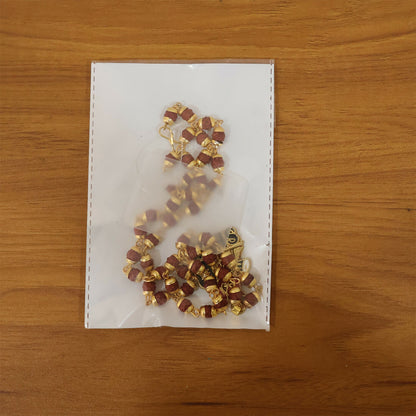 Shiva Trishul Rudraksha Beaded Pendant Necklace