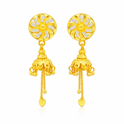 Diamonds Circle Design Earrings