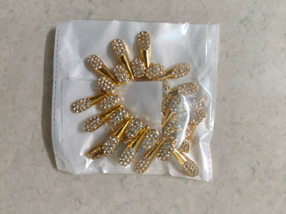 Modern Gold-Toned American Diamond Tassel Necklace Set