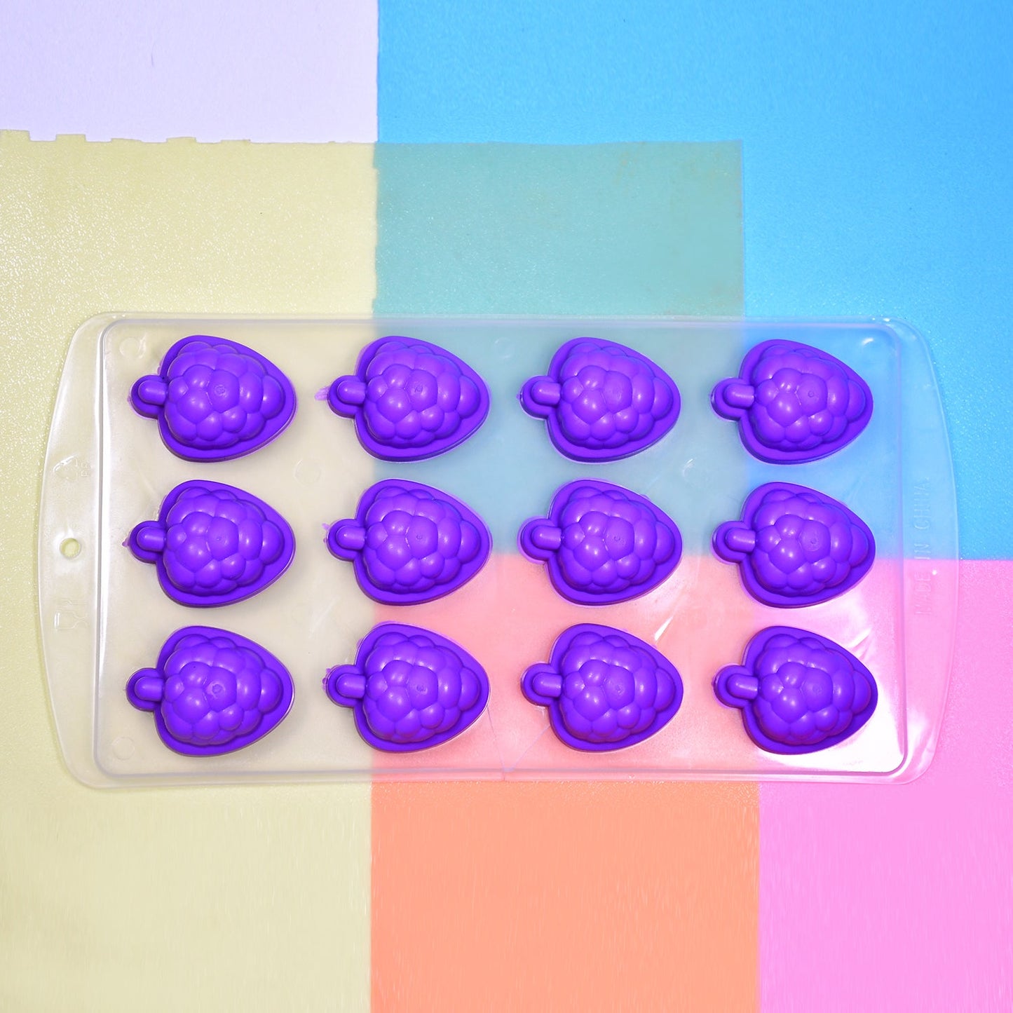 Silicone Mold Ice Cube Tray Creative Sweet Multi Type Ice Tray , Ice Cube Trays Multi Fruit Shape Ice Tray (1 Pc)