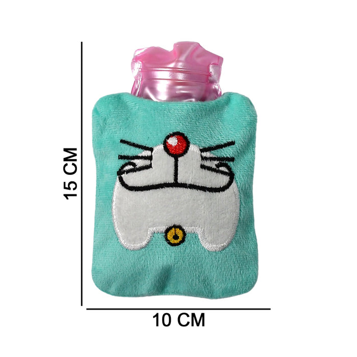 Doremon Cartoon Small Hot Water Bag with Cover for Pain Relief