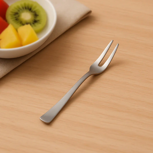 Close-up of a fruit fork from the set