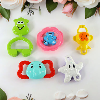 Colorful Baby Rattle Toy Set – Safe & Fun Handheld Musical Rattles for Infants & Toddlers (Set of 5)