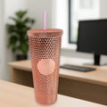 Studded Tumbler Cup – Double Walled Plastic Cold Drink Holder