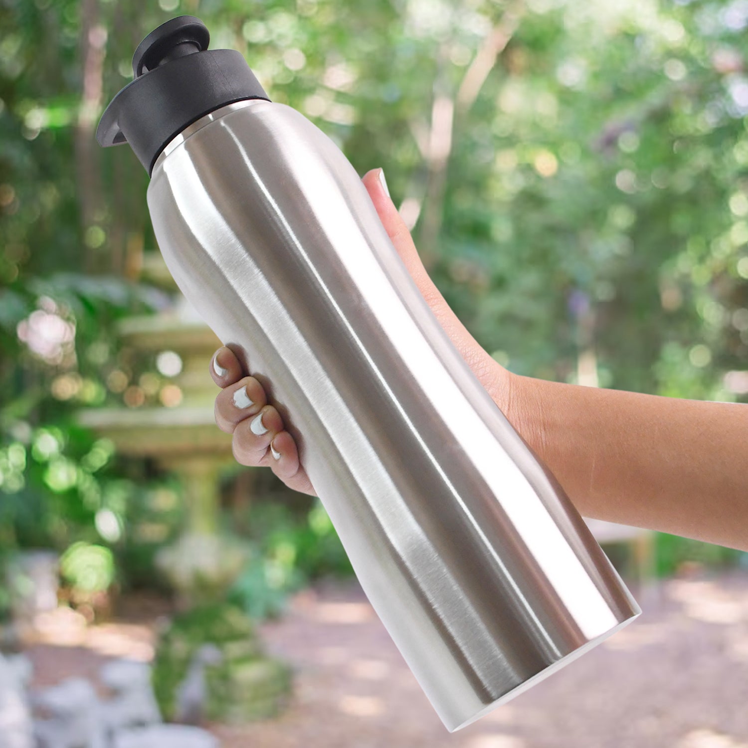 Stainless Steel Double Wall Vacuum-Insulated Drink Water Bottle (1000 ML Approx)