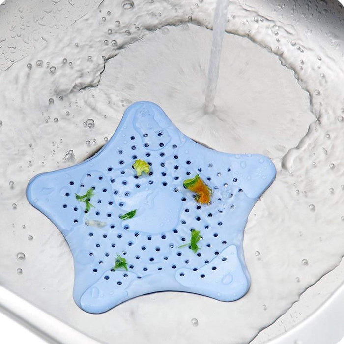 0830 Star Shape Suction Cup Kitchen Bathroom Sink Drain Strainer Hair Stopper Filter, Star Shaped Sink Filter Bathroom Hair Catcher, Drain Strainers Cover Trap Basin(Mix Color 1 Pc)