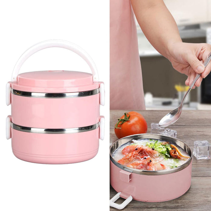 Customized Multi Layer Stainless Steel Hot Lunch Box (2 Layer)