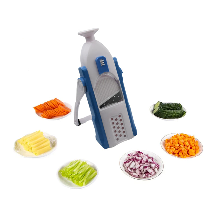 2904 Multi-Function Time Saving Vegetable Slicer Cutter + Julienne 5-in-1 Food Vegetable Potato Chopper, Garlic Grinder
