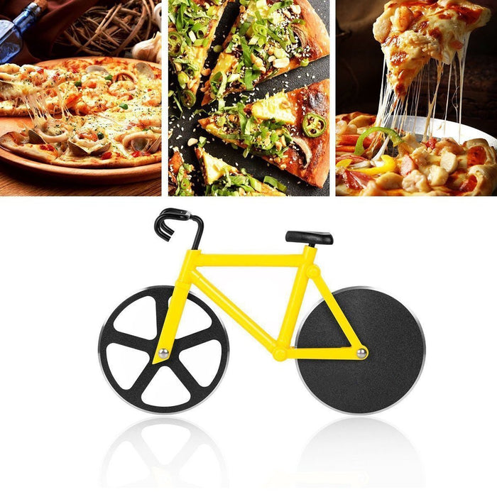 Bicycle Pizza Cutter (1 Pc): Stainless Steel, Unbreakable Handle