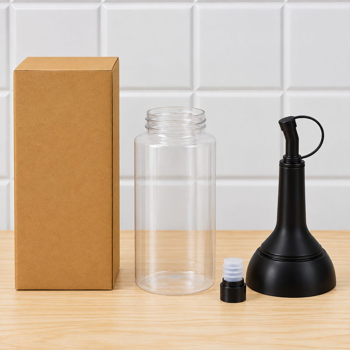 Plastic Oil Dispenser Bottle with Long Pouring Spout (500 ml, 1 Pc)