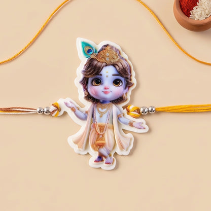 Bal Krishna Rakhi Set with Nut Butterscotch, Pack of 3