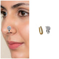 Diamond Cluster Clip-On Nose Ring – Sparkling Non-Piercing Nath