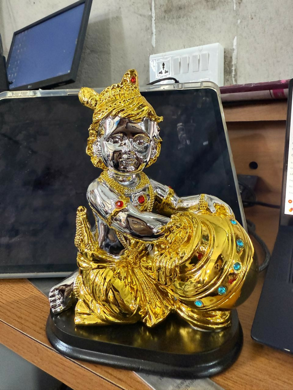 Bal Krishna Makhan Chor Decorative Statue for Home Temple & Decor