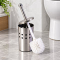 Steel Toilet Brush Holder Set for Bathroom, Covered Toilet Cleaner Stand (1 Set)