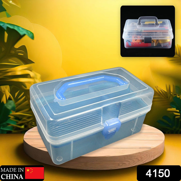 4150 Plastic Art Storage Box Painting Supplies Multipurpose Case Meidum Size with Handle for Artists Students Medine Tools Cosmetics Fishing Supplies, for Artists Students