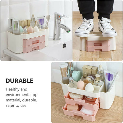 Multifunctional plastic storage box with multiple compartments and drawers