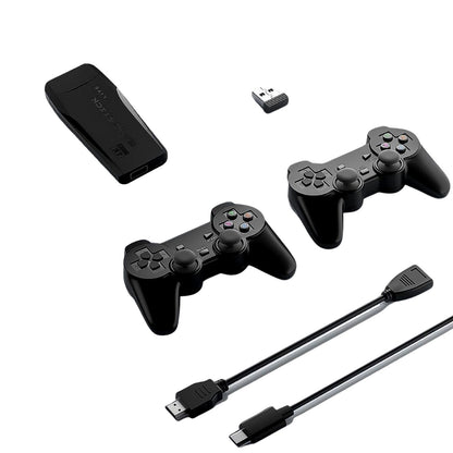 Wireless Controller Gamepad with 10,000+ Games, 4k Ultra HD Game Sticks Output, and 2.4GHz Wireless Controller Video Games with 64gb Memory Card (1 Set)