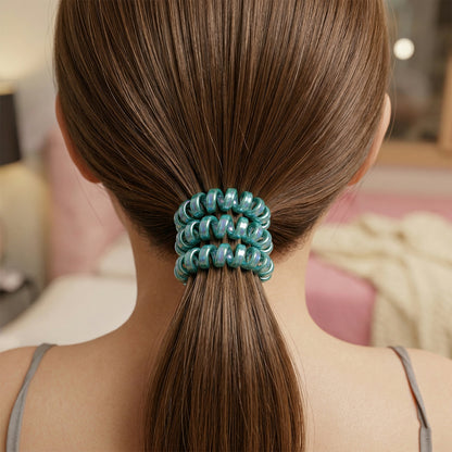 Premium mix color spiral coil hair bands
