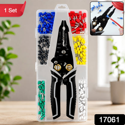Wire Crimping Plier Tool Kit for Electrical Repair Work (1 Set)