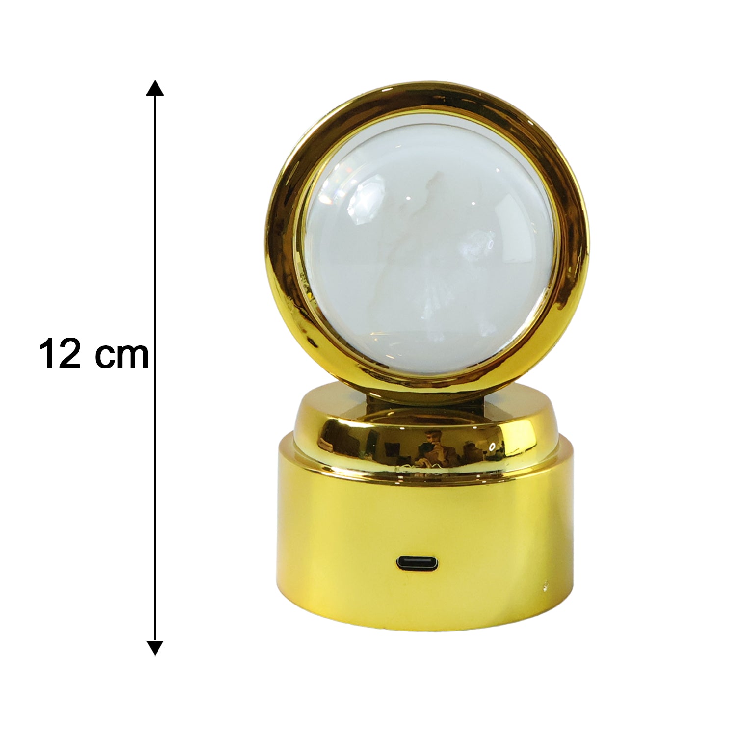 3D Crystal Ball LED Decorative Night Lamp with Goddess Design (1 Pc)