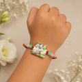 Cute Designer Kids Rakhi for Brother with Colorful Birds and Floral Charm Design