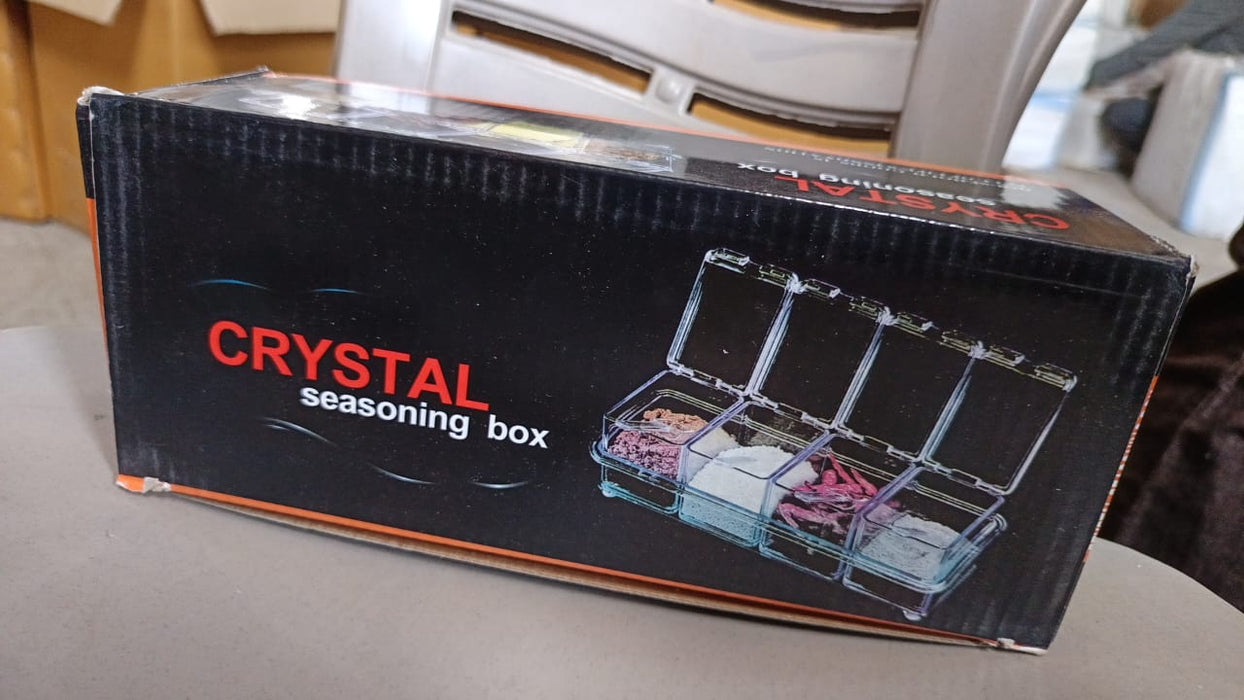 2444 Crystal Seasoning Acrylic Box Pepper Salt Spice Rack