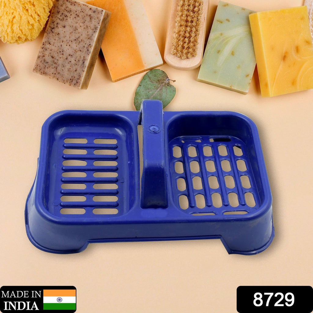 8729 2in1 Plastic Soap Case / Soap Dish / Soap Stand, 2 Section Plasti —  DeoDap