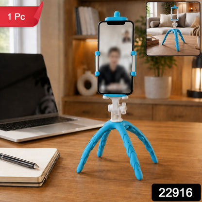 Flexible Neck Mobile Phone Holder with Adjustable Clamp for Bike and Desk (1 Pc)