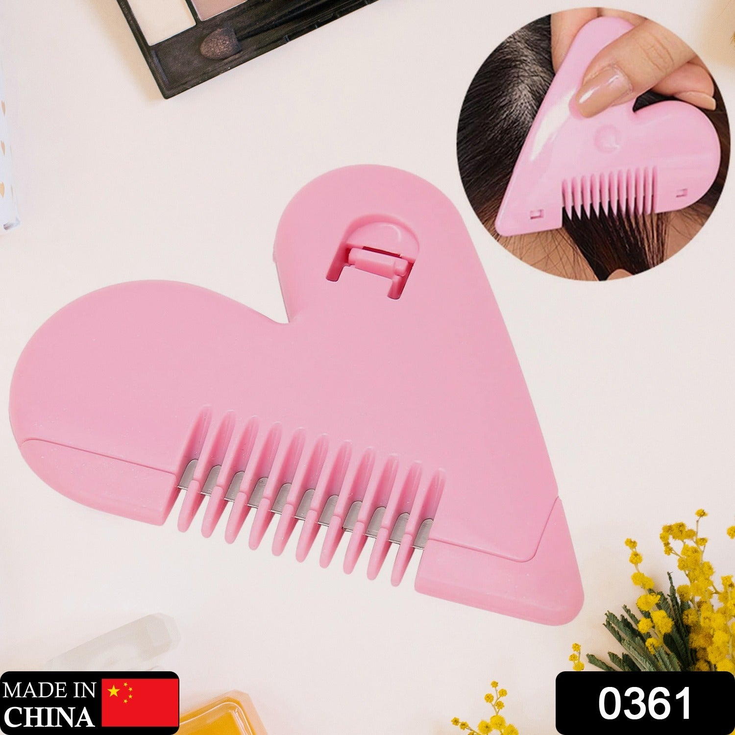 Plastic hair cutting comb