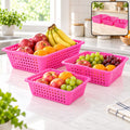 Plastic Cane Fruit Baskets – Set of 3 Sizes | Tidy Table