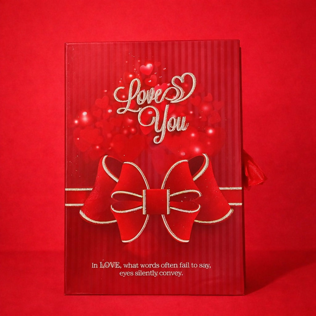Love Theme Gift Diary with Pen & Message Pages for Couples & Special Moments