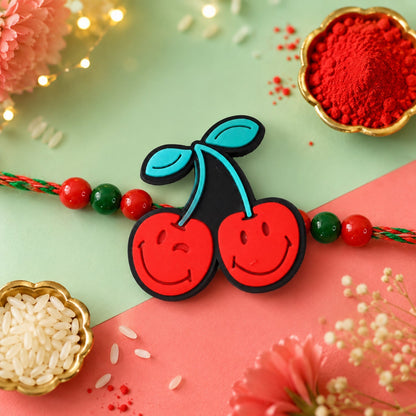 Kids Designer Rakhi Cherry Fruit Charm for Raksha Bandhan (5pcs)