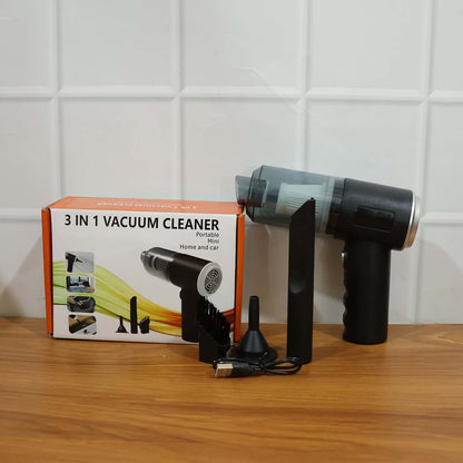 3 in 1 Mini Car Vacuum – Wireless, Rechargeable, Blower & Dust Cleaner for Car & Home