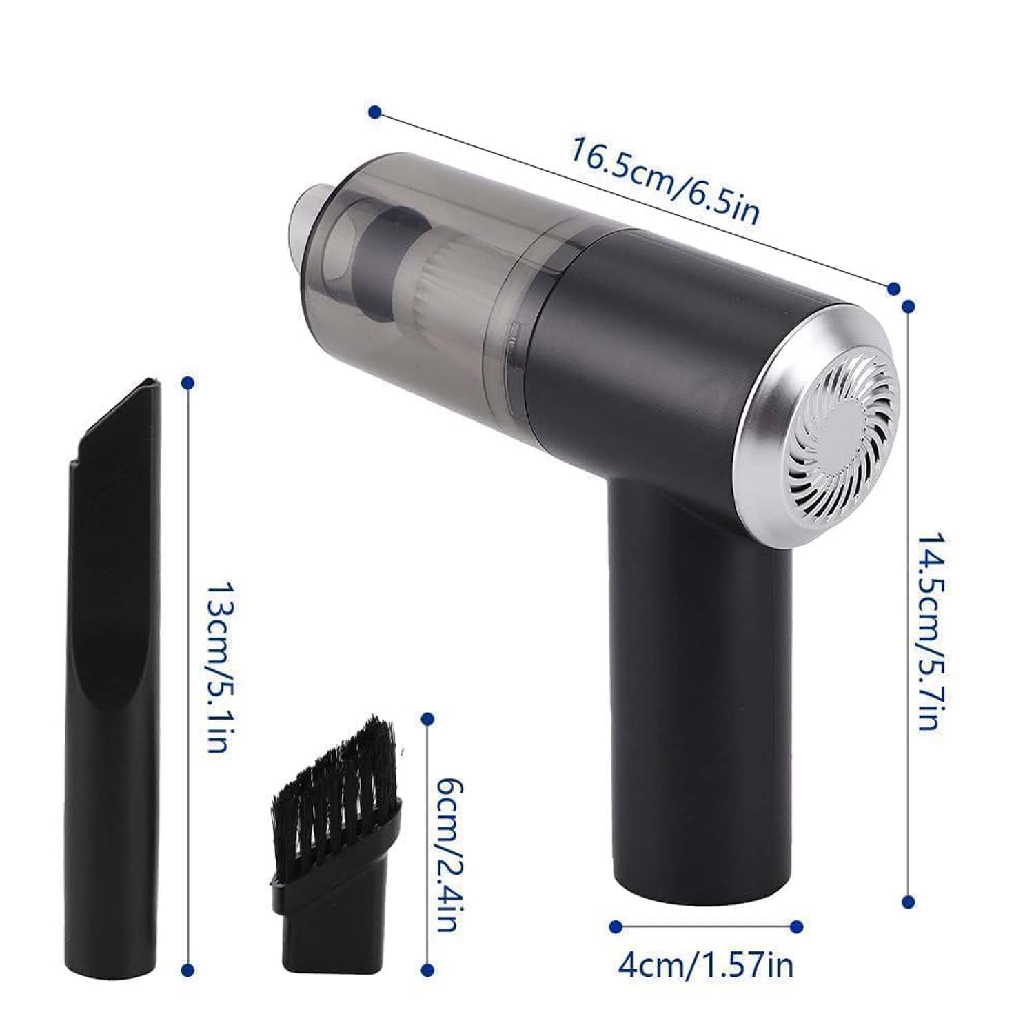 3-in-1 Portable Handheld Vacuum Cleaner for Home & Car Cleaning (1 Pc)