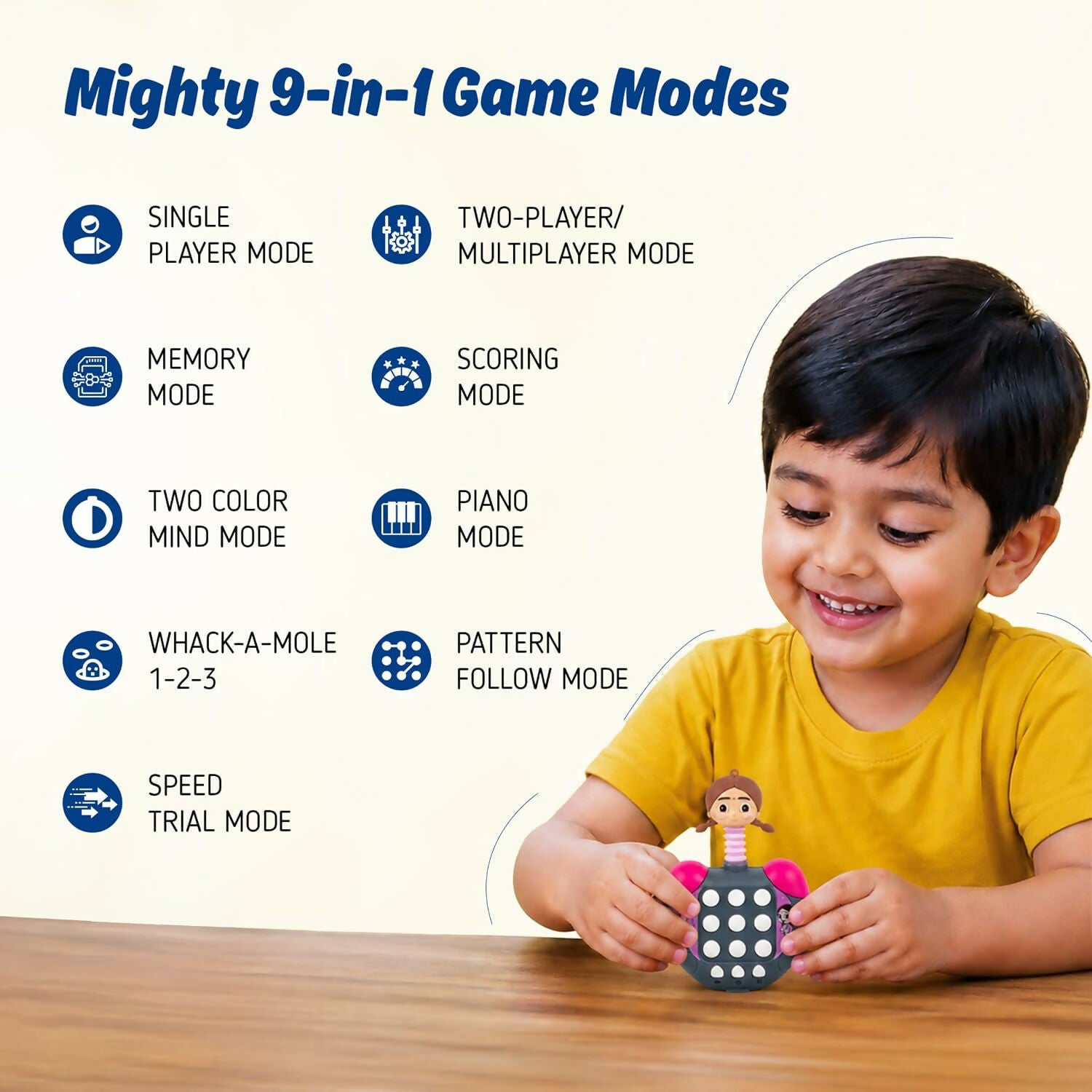 Kids Musical Learning Toy with Lights, Sounds, Fun Buttons & Interactive Play