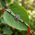 Silver Peacock Ganesha Rakhi for Brother Raksha Bandhan
