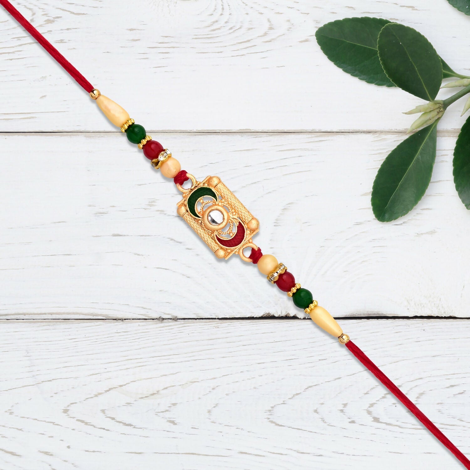 Traditional Meenakari Rakhi Vibrant festive sibling gift (5pcs)