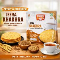 Naasta Baasta Jeera Khakhra Whole Wheat Tortilla with Cumin Crispy & Delicious Ready to Eat Snack(200gm)