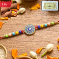 Evil Eye Mandala Rakhi Symbol of Love and Protection (5pcs)