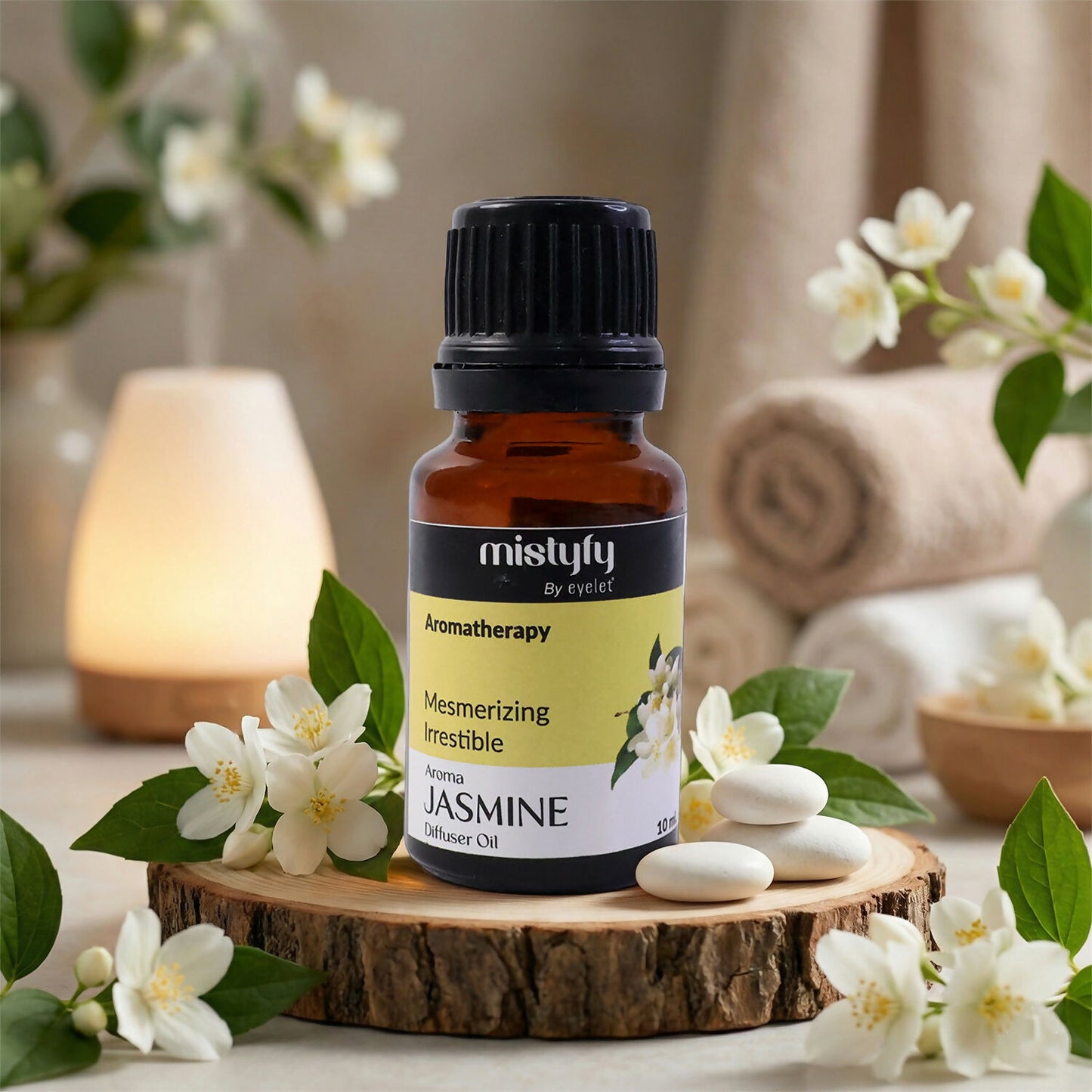 Eyelet Aromatherapy Jasmine Diffuser Oil Mesmerizing Floral Aroma Oil (10Ml)