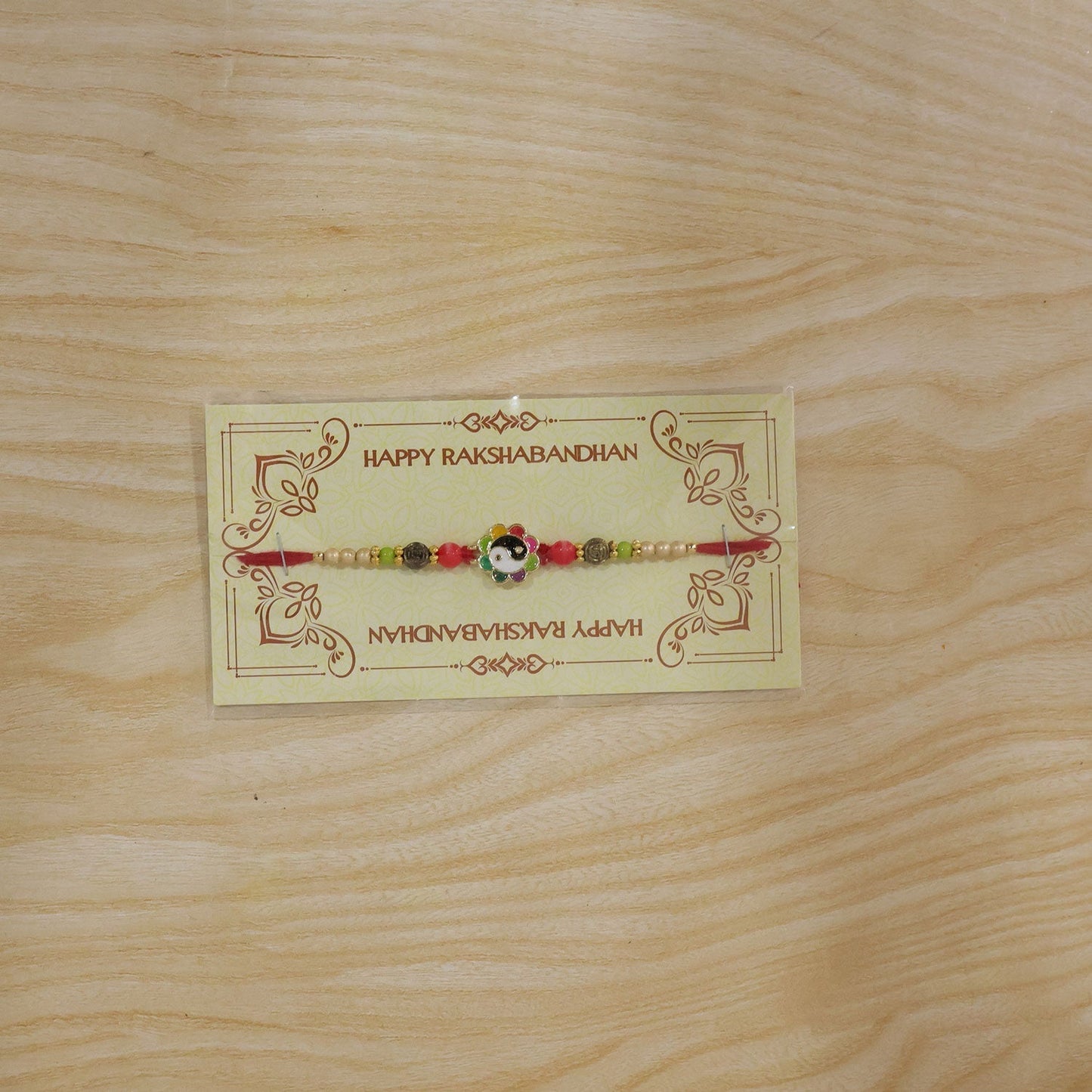 Floral Enamel Pearl Beaded Designer Rakhi for Brother (10pcs)