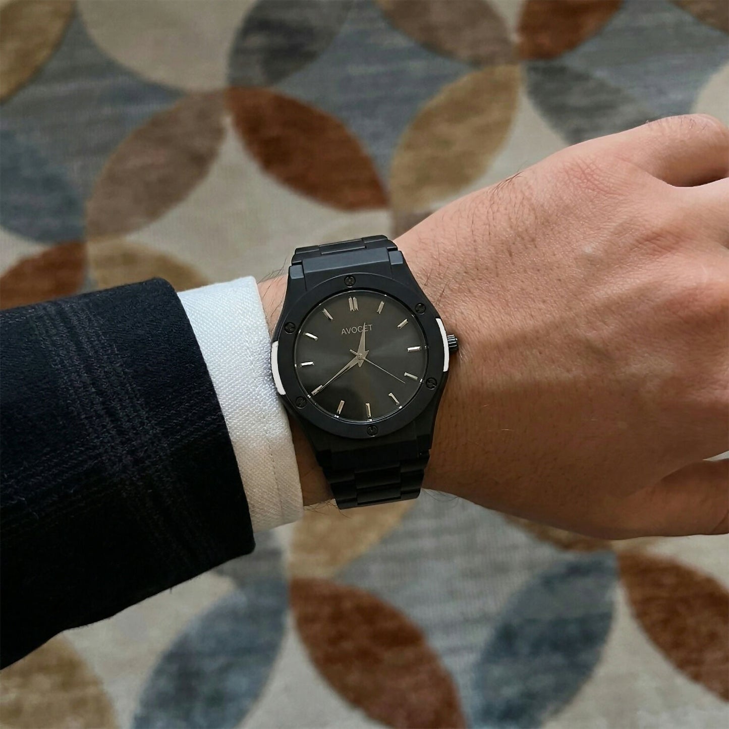 Premium Black Analog Wrist Watch with Stylish Dial & Durable Strap